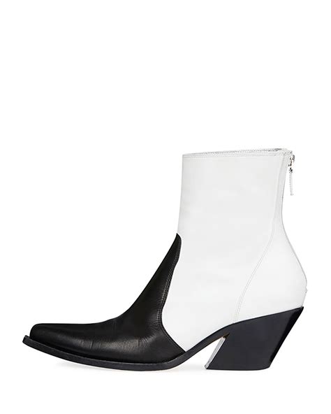 givenchy bicolor leather cowboy booties|givenchy shoes for women.